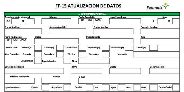 Descarga de Formatos – Fonmaíz